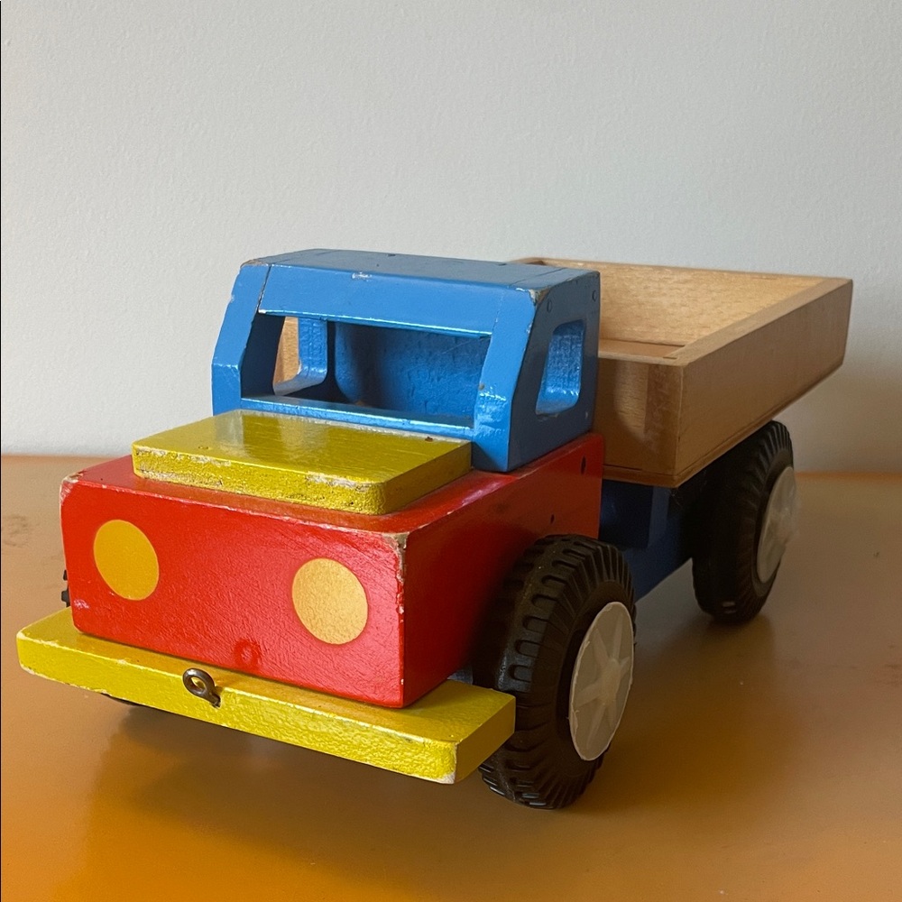 Vintage Wooden Toy Truck from Europe